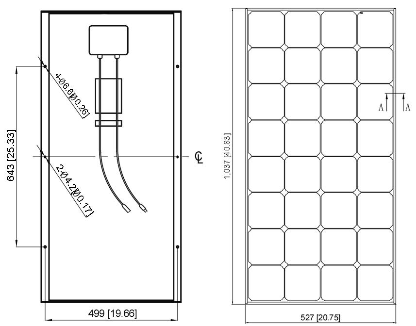 110W Monocrystalline Solar Panel Professional DC-110