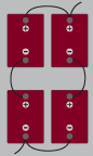 Batteries in a combination of Series and Parallel